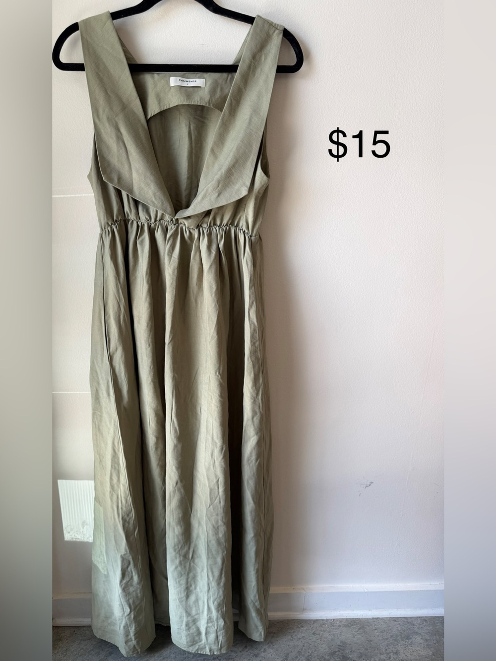 Olive Green Sleeveless Maxi Dress